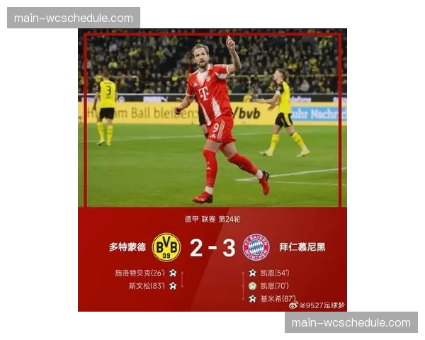 德甲焦点战半场:多特蒙德1-1拜仁,两队合计预期进球仅0.8